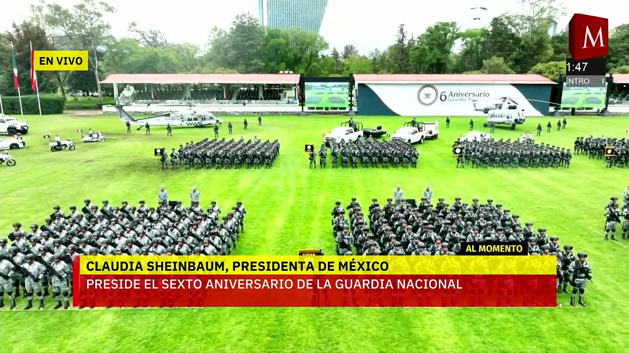 Claudia Sheinbaum preside el sexto aniversario de la Guardia Nacional
