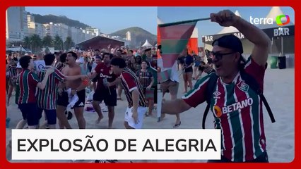 Torcedores do Fluminense vão à loucura com gol de Germán Cano contra a Inter de Milão