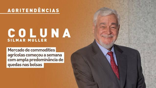Mercado de commodities agrícolas começou a semana com ampla predominância de quedas nas bolsas