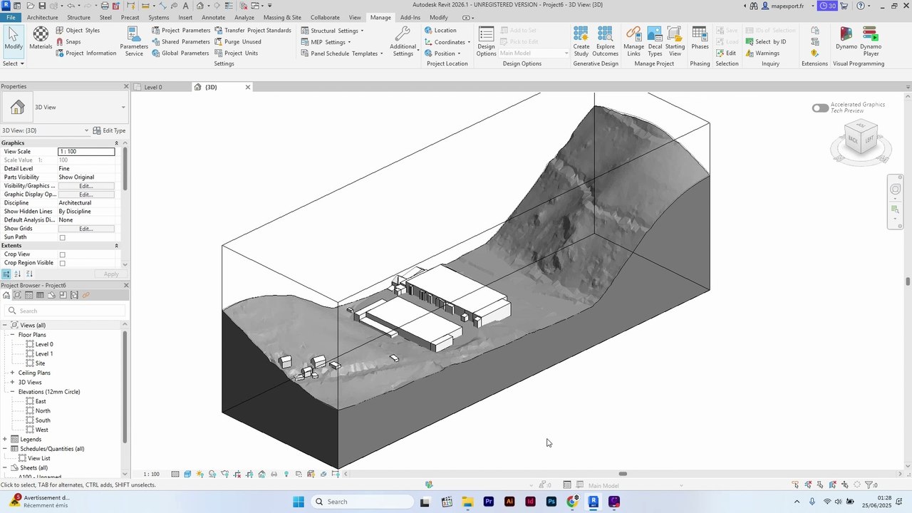 TopoExport.com - Revit Tutorial Add Thickness to a Toposurface in Seconds