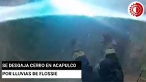 Se desgaja cerro por lluvias de Flossie en Pie de la Cuesta, Acapulco