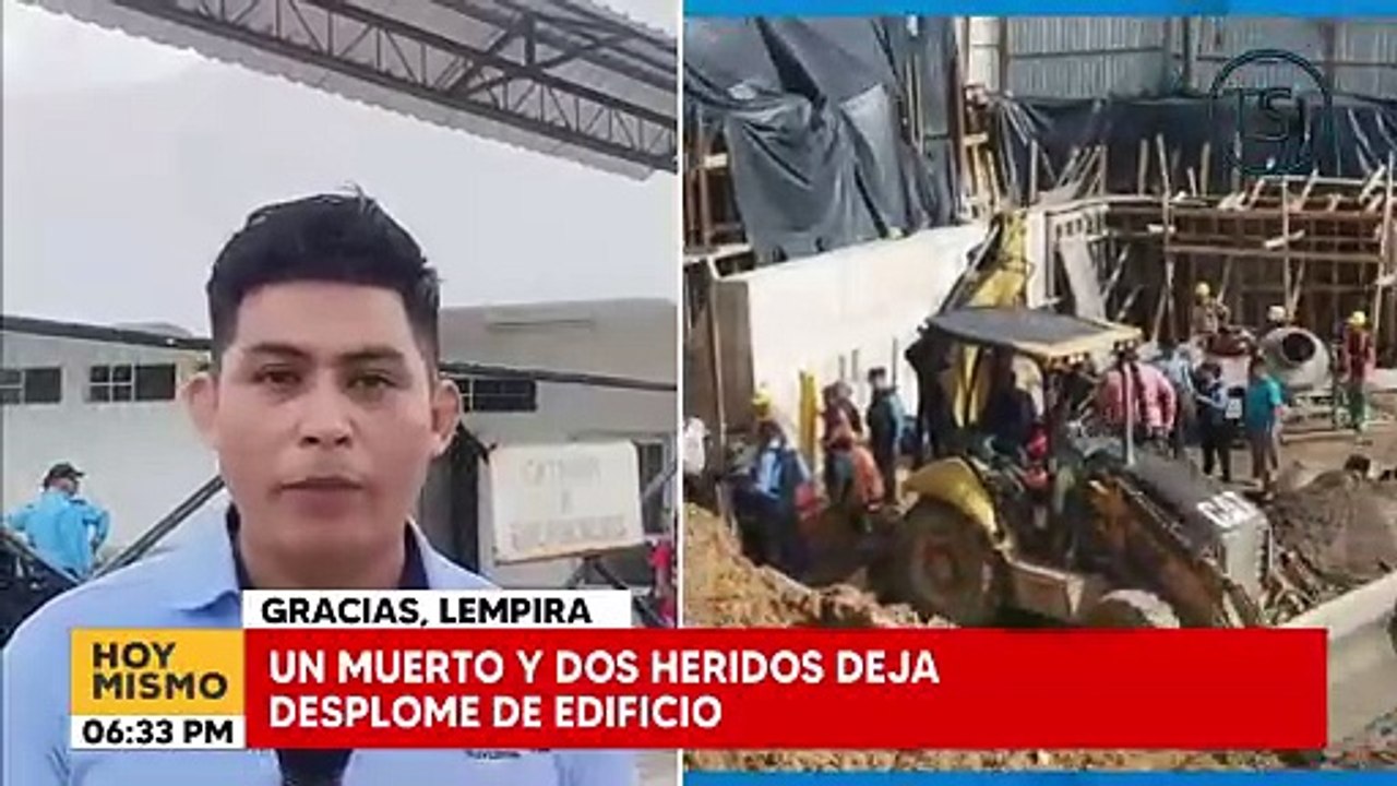 Un muerto y dos heridos deja desplome de edificio en Gracias, Lempira