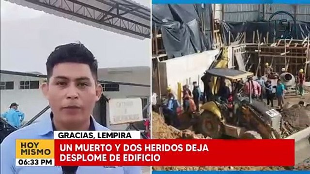 Un muerto y dos heridos deja desplome de edificio en Gracias, Lempira