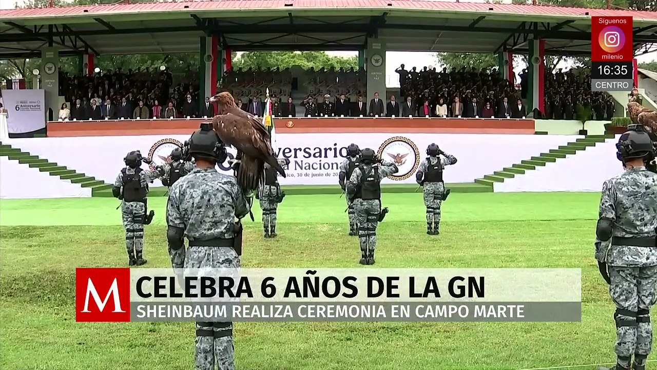 La presidenta Claudia Sheinbaum celebra el sexto aniversario de la Guardia Nacional