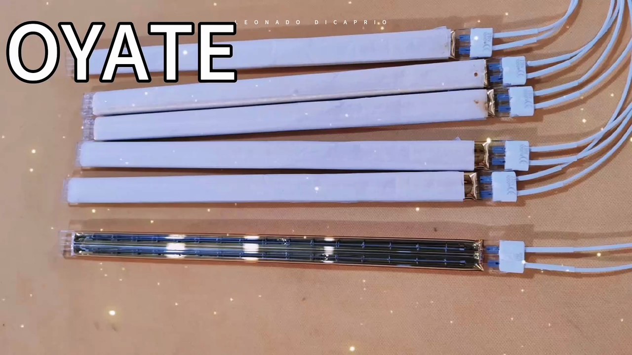 400mm 1000w Golden reflected twin tube ir heating lamps halogen tube for oven drying