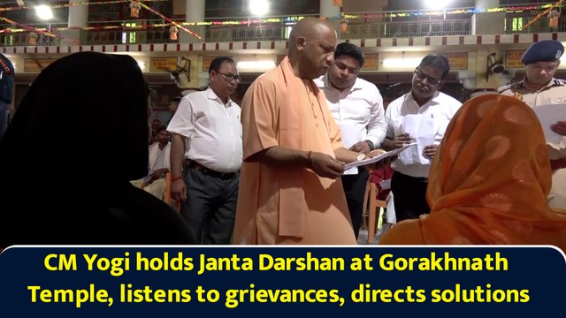 CM Yogi holds Janta Darshan at Gorakhnath Temple, listens to grievances, directs solutions