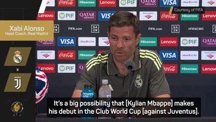 Alonso expects Mbappe to play limited minutes against Juventus