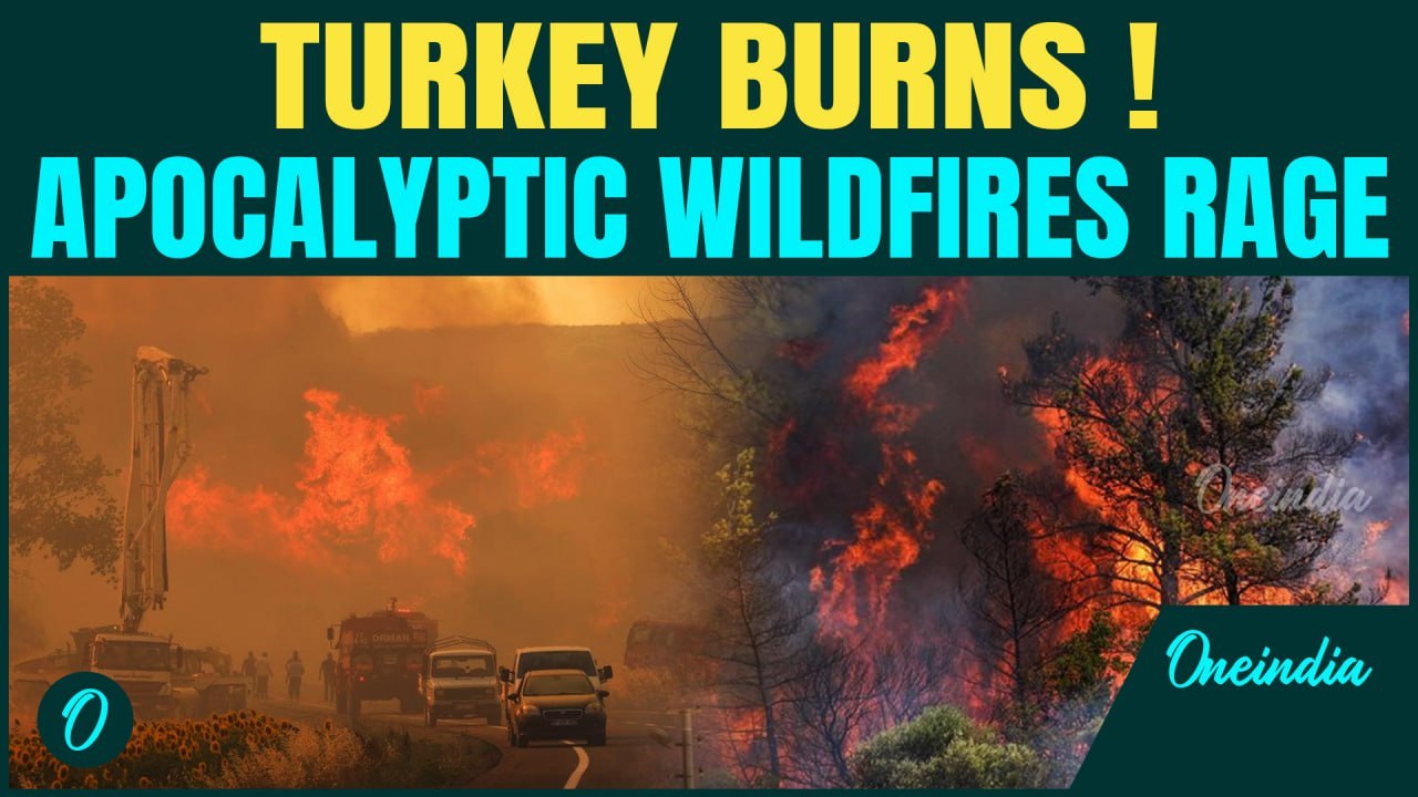 DRAMATIC FOOTAGE: Turkey’s Skies GLOW ORANGE as WILDFIRES Wreak HAVOC | 50,000+ Evacuated