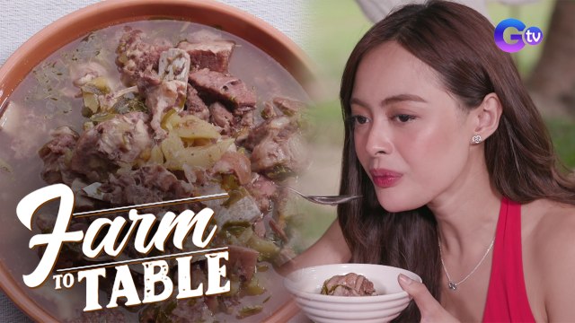 Chef JR Royol cooks ‘Beef Short Rib Sinigang’ for Cheska Fausto! | Farm To Table