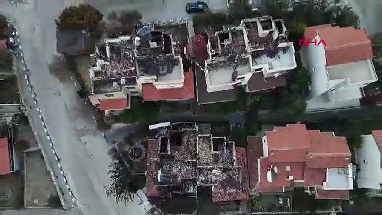 İzmir'deki orman yangınında alevler yerleşim yerlerine ulaştı, manzara korkunç!