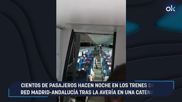 Cientos de pasajeros hacen noche en los trenes de la red Madrid-Andalucía tras la avería en una catenaria