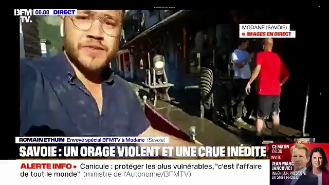 Inondations en Savoie: la boue recouvre la commune de Modane, les habitants constatent les dégâts