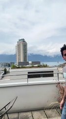 Switzerland 🇨🇭 montreux tower 🏢 spoils the view  Just fixed that!