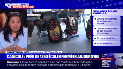 Canicule: "Le bâtiment scolaire n'est pas prêt à subir ces changements climatiques", assure Nageate Belahcen (FCPE Val-de-Marne)