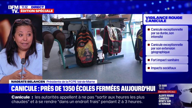 Canicule: Le bâtiment scolaire n'est pas prêt à subir ces changements climatiques , assure Nageate Belahcen (FCPE Val-de-Marne)