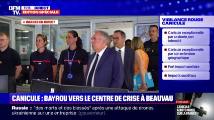 Canicule: François Bayrou et Bruno Retailleau sont arrivés au centre opérationnel de gestion interministérielle des crises