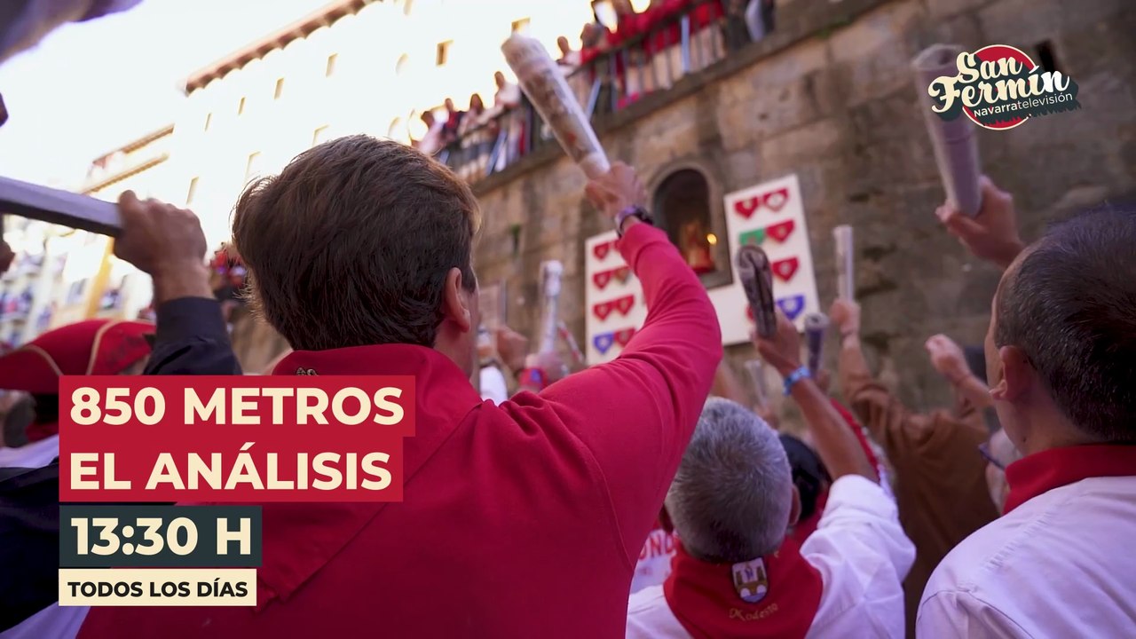 850 metros, el análisis del encierro, todos los días a las 13:30 horas en Navarra Televisión