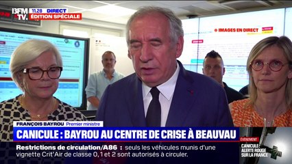 Canicule: "La vigilance rouge ne concerne pas que les personnes les plus fragiles, elle concerne tout le monde", assure François Bayrou