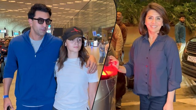 Ranbir Kapoor, Neetu Kapoor & Alia Bhatt Snapped Like A Star Family, KAPOOR Khandan | Mumbai Airport