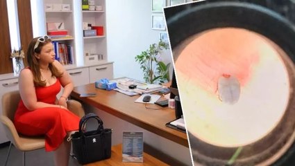 Halsizlik nedeniyle hastaneye gitti, karnına yapışan kene bulundu