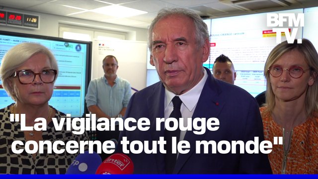 Canicule: le point de François Bayrou depuis la cellule de gestion de crise interministérielle