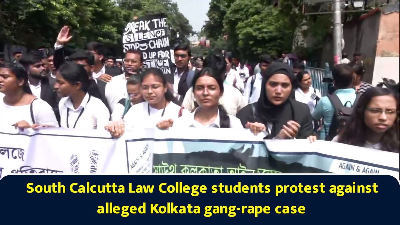 South Calcutta Law College students protest against alleged Kolkata gang-rape case