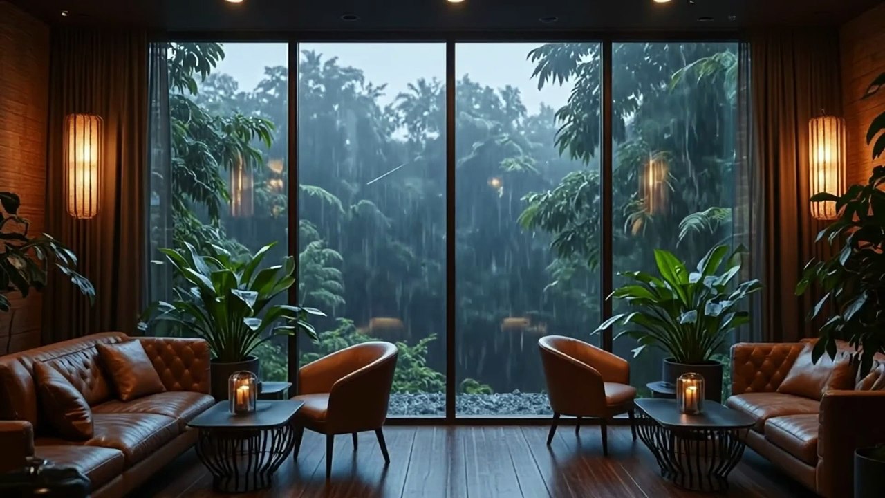 Rainy Day in a Cozy Room | Soothing Rain Sounds for Sleep, Study, or Relaxation