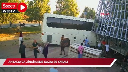 Antalya'da zincirleme kaza: 26 yaralı