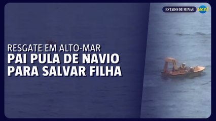 Pai pula no mar para salvar filha que caiu do navio da Disney