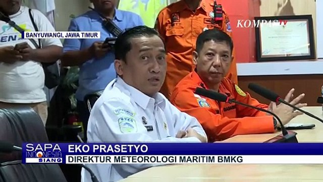 BMKG: Gelombang Capai 1 Meter Ganggu Pencarian Korban Kapal Tenggelam di Selat Bali| KOMPAS SIANG