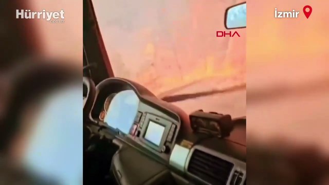 Buca'daki orman yangını 2'nci gününde; ekipler alevlerin arasında kaldı