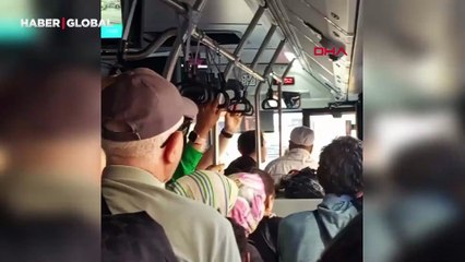 İETT otobüsünde kavga! O anlar kamerada
