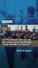 Los feriantes cierran las barracas en Burgos como protesta por su ubicación: "Está siendo un horror"