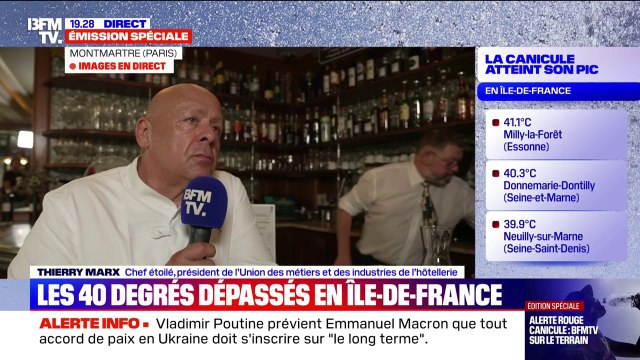 Il faut adapter la carte des restaurants durant la période de canicule, explique Thierry Marx