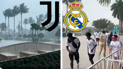 Real Madrid vs Juventus: cae tremenda lluvia previo al partido y así sufrió la afición