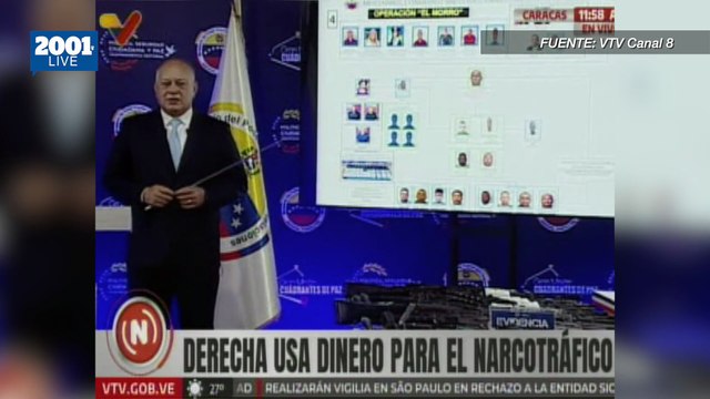 Diosdado Cabello anuncia detención de implicados en actividades terroristas y de narcotráfico