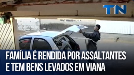 Família é rendida por assaltantes e tem bens levados no porta-malas em Viana