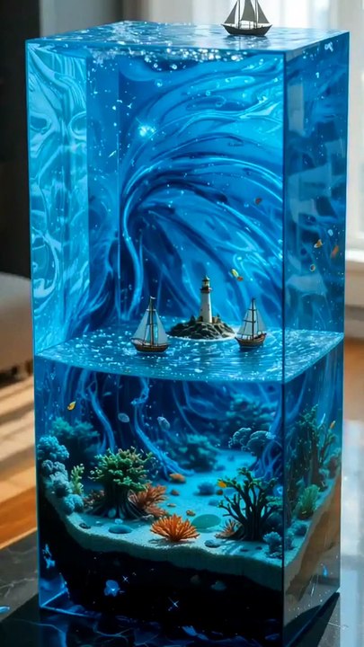 Watch the magic of water and life inside this stunning aquarium