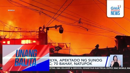 BFP – 200 pamilya, apektado ng sunog sa Sampaloc; 70 bahay, natupok | Unang Balita