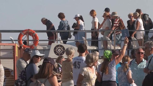 Watch: Visitors react as Santorini begins charging tourists €20 to enter