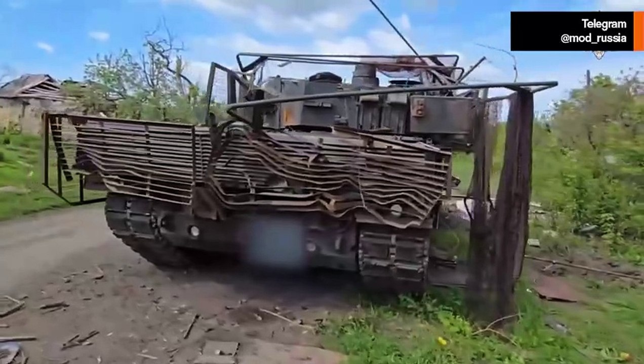 Video: Rusland beslaglægger næsten intakt ukrainsk Leopard 2A6-kampvogn
