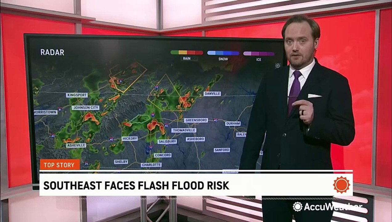 Widespread storms dump flooding rainfall through the Southeast