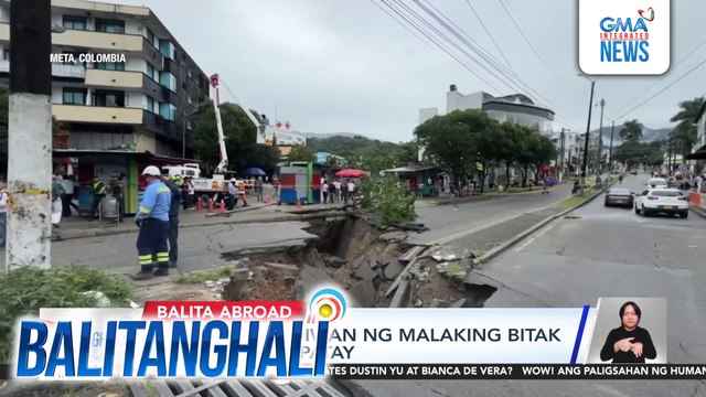 Pagbaha, nag-iwan ng malaking bitak sa kalsada; 1 patay | Balitanghali