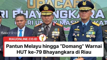 Pantun Melayu hingga “Domang” Warnai HUT ke-79 Bhayangkara di Riau