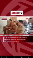 Pemcam Jampangkulon Ikuti Rakor Virtual Pembinaan Desa Bersama Inspektorat Sukabumi