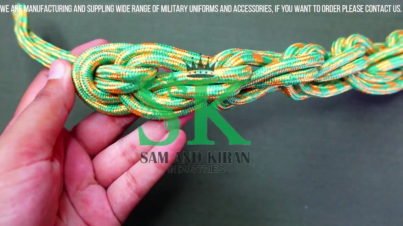 Green and gold priest cincture with golden Solomon's knot, Alb cincture, Green and gold cincture