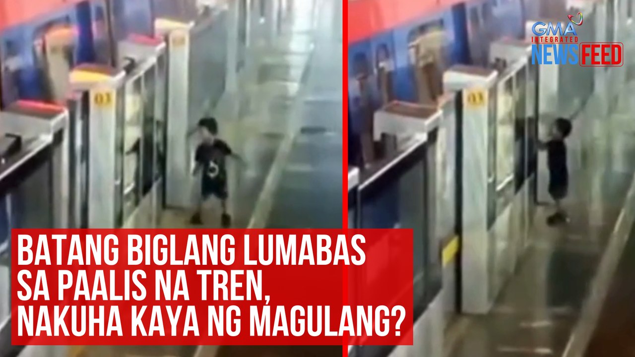 Batang biglang lumabas sa paalis na tren, nakuha kaya ng magulang? | GMA Integrated Newsfeed