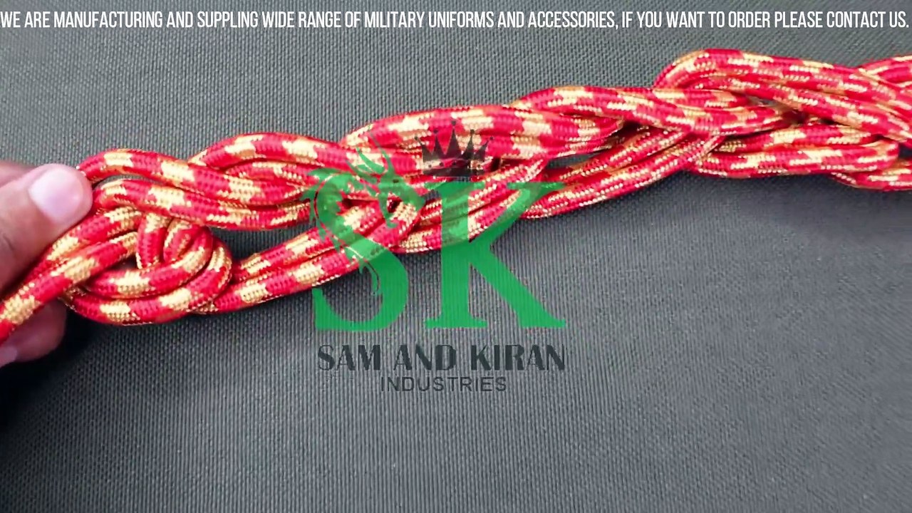 red Solomon knot priest's cincture, Cincture with Tassels and Solomon's Knot