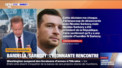 ÉDITO - Rencontre entre Nicolas Sarkozy et Jordan Bardella: "Un échange courtois et chaleureux", selon l'entourage du président du Rassemblement national
