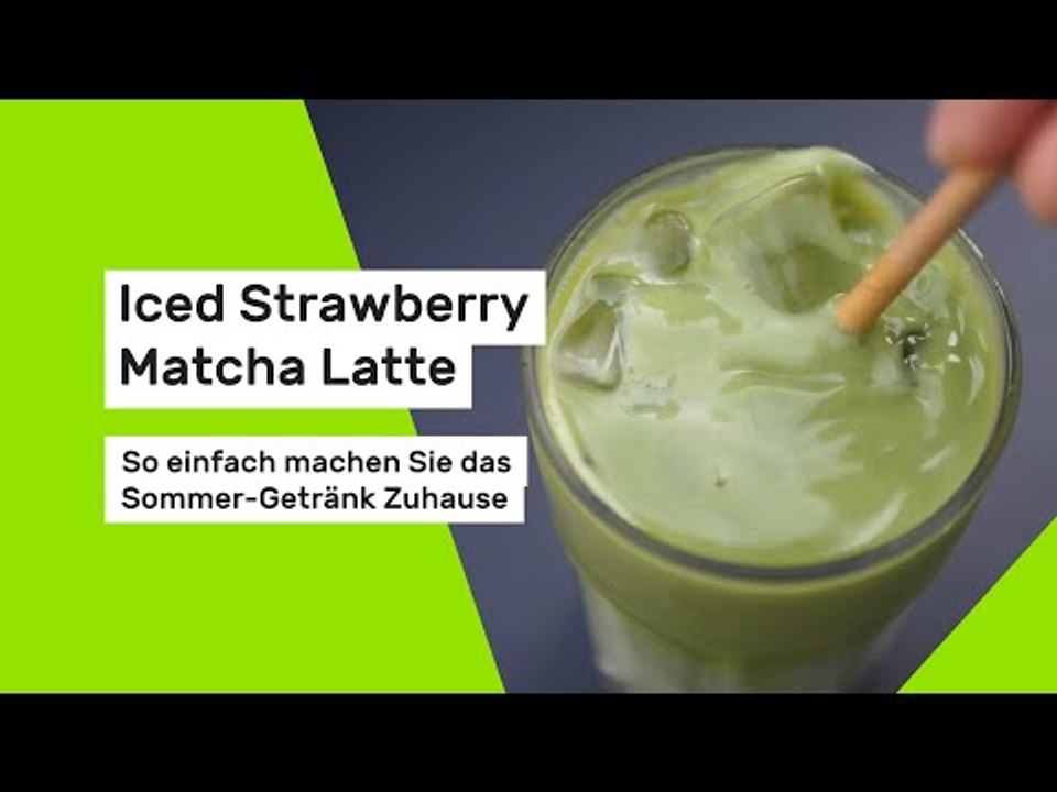 Iced Strawberry Matcha Latte: So einfach machen Sie das Sommer-Getränk Zuhause